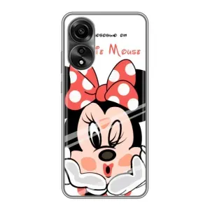 Міккі Маус чохол для OPPO A78 (4G) (AlphaPrint - Мультяшні) (Маус Мінні)
