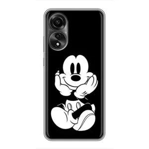 Міккі Маус чохол для OPPO A78 (4G) (AlphaPrint - Мультяшні) (Маус на чорному)