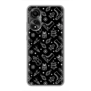 Новорічні, Святкові Чохли для OPPO A78 (4G) - 2024 год (Новорічний фон)