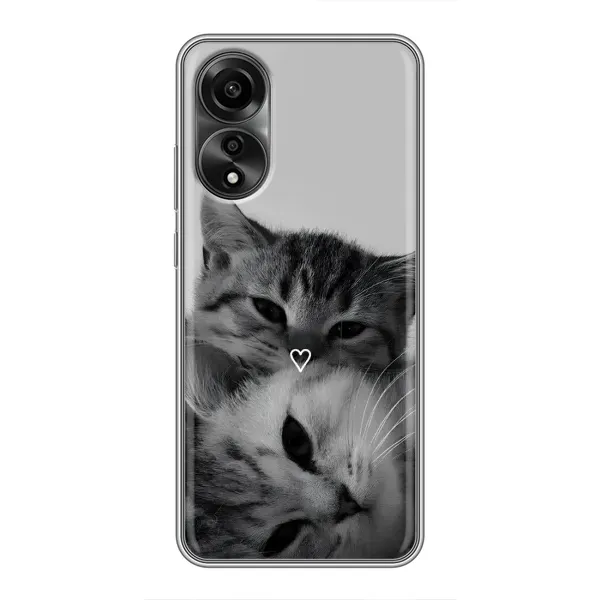 Чохол з принтом «Пара котів» для OPPO A78 (4G)