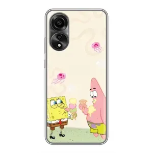 Чохол Губка Боб для OPPO А78 (4G) (Патрік і Боб)