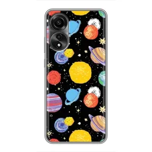 Космічні Чохли для OPPO А78 (4G) (VPrint) (Намальовані планети)