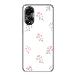 Чохол з розовим принтом для OPPO A78 (4G) (Рожеві квіти)