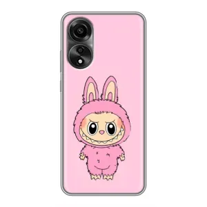 Чохол з Лабубу на OPPO A78 (4G) (Рожевий Лабубу)