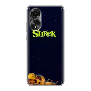 Чехол с мультфильмом Шрек на OPPO A78 (4G) (Отдыхающий Шрек)