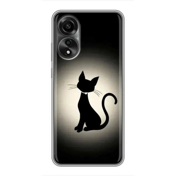 Чехол с принтом «Силуэт котика» для OPPO A78 (4G) Чехол с принтом «Силуэт котика» для OPPO A78 (4G)