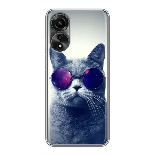 Чехол с принтом «Стильный кот» для OPPO A78 (4G) Чехол с принтом «Стильный кот» для OPPO A78 (4G)