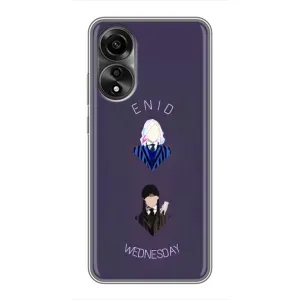 Чехлы Венсдей на OPPO A78 (4G) Уэнсдей (AlphaPrint) (Уэнздей и подруга)