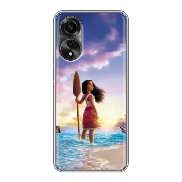 Чохол з принтом «Моана з веслом» для OPPO A78 (4G)