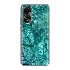 Мраморний чехол на OPPO A78 (4G) (VPrint) (Зелений мрамор)