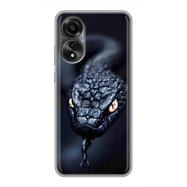 Чохол з принтом «Чорна змія» для OPPO A78 (4G)