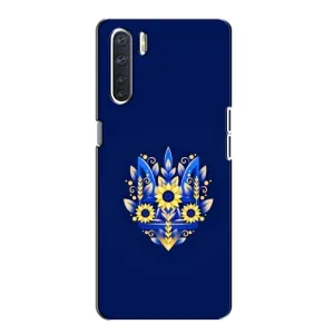 Чехлы для Oppo A91 Укр. Символика (AlphaPrint) (Цветочный Герб)