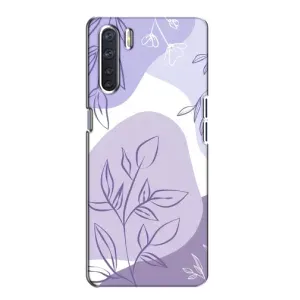 Чохол з принтом «Фіолетове листя абстракція» для OPPO A91