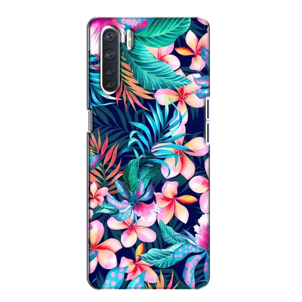 Чохол з принтом «Мальовничі квіти» для OPPO A91