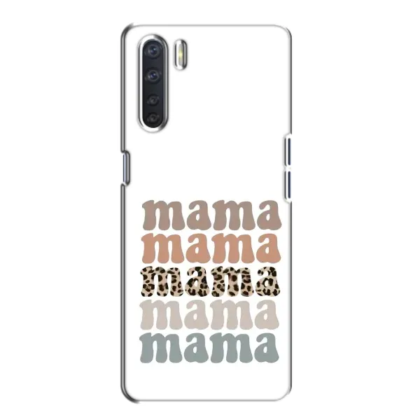 Чохол з принтом «Текстовий колаж мама» для OPPO A91