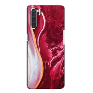 Чохол з принтом «Мрамор червоний» для OPPO A91