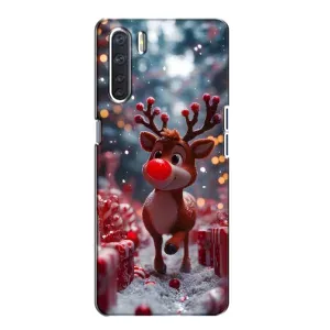 Чехол с принтом «Олень среди подарков» для OPPO A91