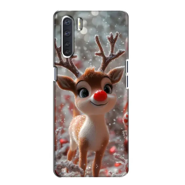 Чехол с принтом «Олень с носом» для OPPO A91