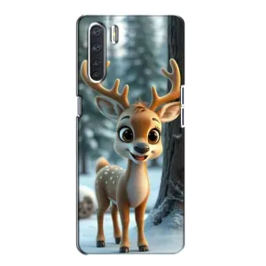 Чехол с принтом «Олененок в лесу» для OPPO A91