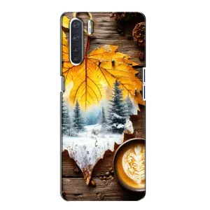 Чохол з принтом «Осінньо-зимова кава» для OPPO A91