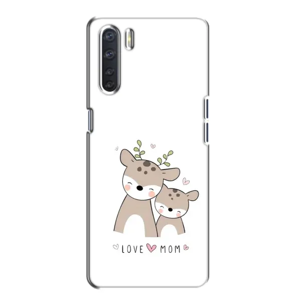 Чохол з принтом «Оленята мама і малюк» для OPPO A91