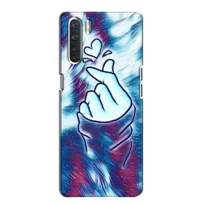 Чохол з принтом «Радужне серце» для OPPO A91