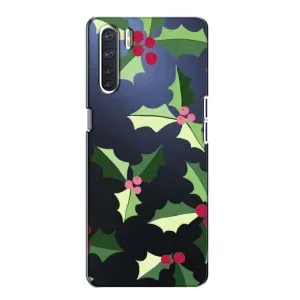 Зимні Чохли для OPPO А91 - прозорий фон (Різдвяний фон)