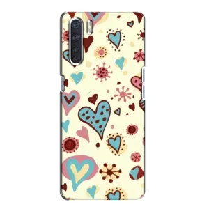 Чехлы для любимой на OPPO А91 (VPrint) (Сердечки)