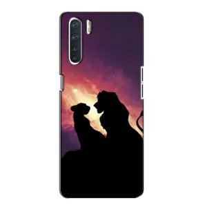 Чохол Король лев на OPPO А91 (Силует Сімба і Налу)