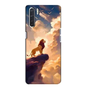 Чохол Король лев на OPPO А91 (Сімба на скелі)
