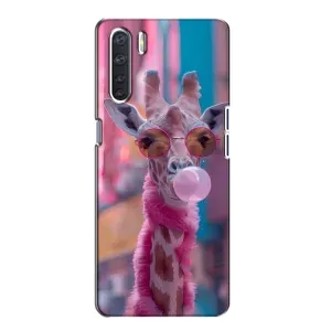 Чохол з принтом стильні тварини для OPPO А91 (Стильна жирафа)
