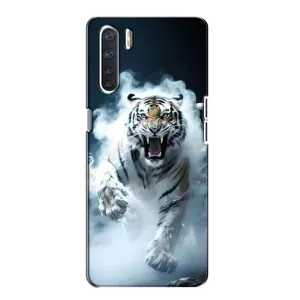 Чехол с принтом «Белый тигр в дыму» для OPPO A91