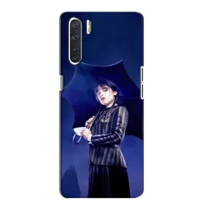 Чохли Венсдей на Oppo A91 Уенсдей (AlphaPrint) (Венздей з парасолькою)