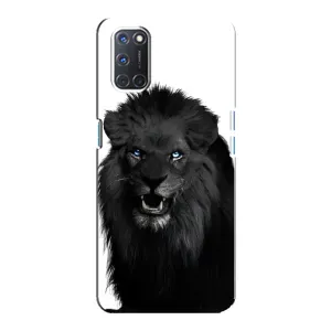 Чохли з картинкою животних Oppo A92 (Чорний ЛЕВ)