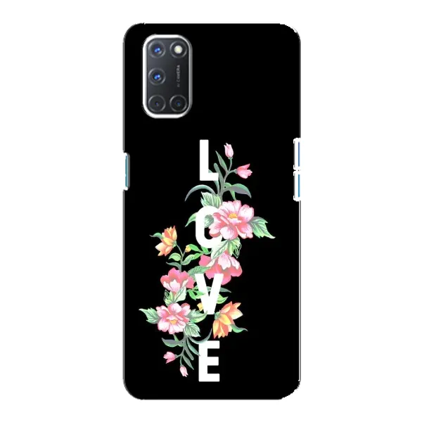 Чохол з принтом «Квіти LOVE» для OPPO A92