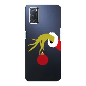 Зимні Чохли для OPPO А92 - прозорий фон (Грінч з іграшкою)
