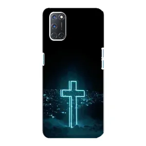 Християнські Чохли для Oppo A92 (AlphaPrint) (Хрест і місто)