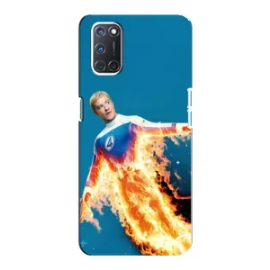 Чохол з принтом Фантастична четвірка для Oppo A92 (Людина-факел у вогні)