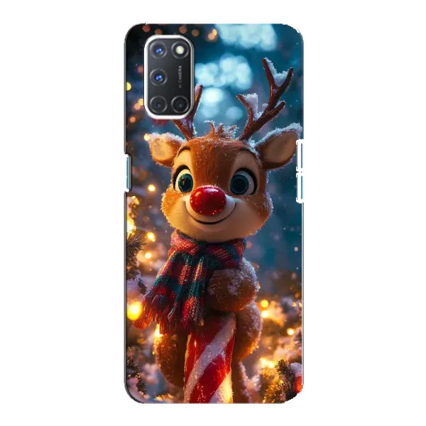Чохол з принтом «Олень з шарфом» для OPPO A92