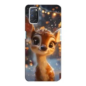 Чохол з принтом «Оленятко серед гірлянд» для OPPO A92