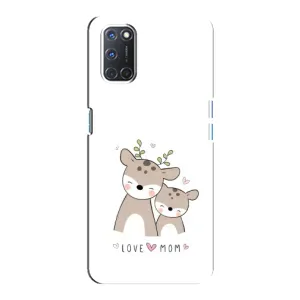 Чохол з принтом «Оленята мама і малюк» для OPPO A92