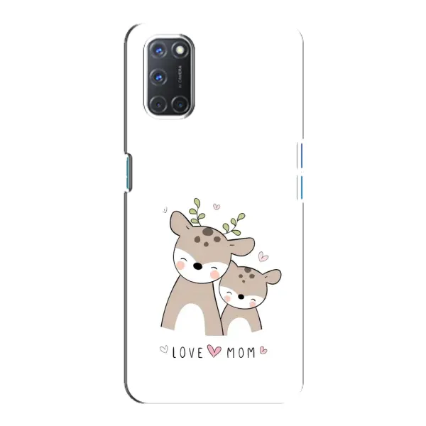 Чохол з принтом «Оленята мама і малюк» для OPPO A92