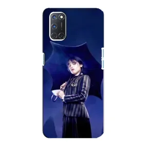 Чохли Венсдей на Oppo A92 Уенсдей (AlphaPrint) (Венздей з парасолькою)