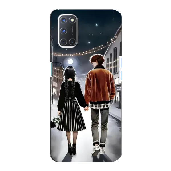 Чохол з принтом «Венздей та Тайлер» для OPPO A92 Чохол з принтом «Венздей та Тайлер» для OPPO A92