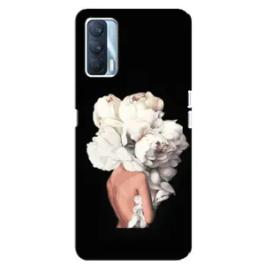 Чехлы (ART) Цветы на Oppo A92s (VPrint) (Білі квіти)