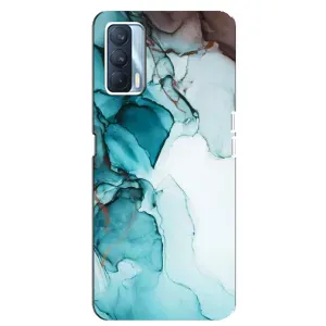 Чехол с принтом «Бирюзовый мрамор» для OPPO A92s