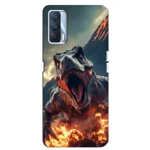 Чохол з принтом «Вогняний динозавр» для OPPO A92s