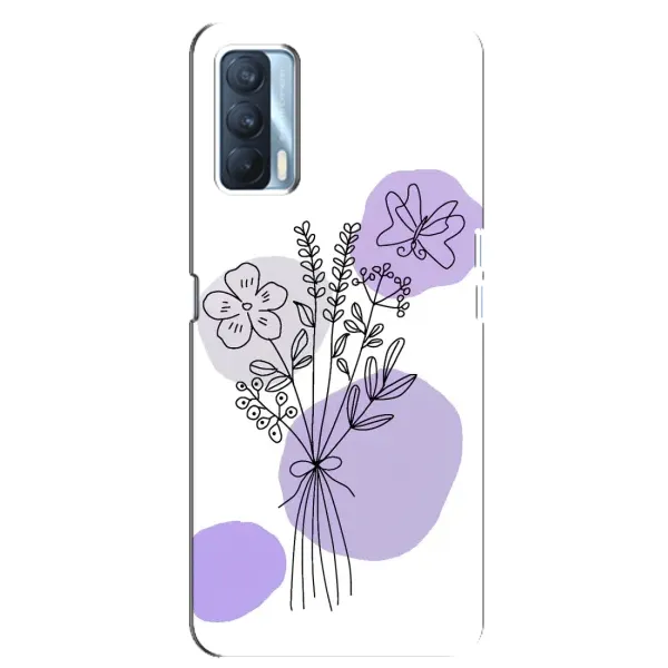 Чохол з принтом «Букет фіолетова абстракція» для OPPO A92s
