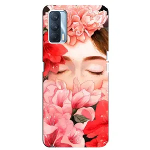 Чехлы (ART) Цветы на Oppo A92s (VPrint) (Очі в квітах)