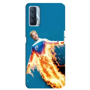 Чохол з принтом Фантастична четвірка для Oppo A92s (Людина-факел у вогні)